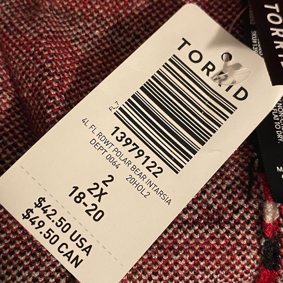 NWT Torrid Full Length Signature Waist Sweater Polar Bear Legging Size 2 (2X) - Picture 5 of 13